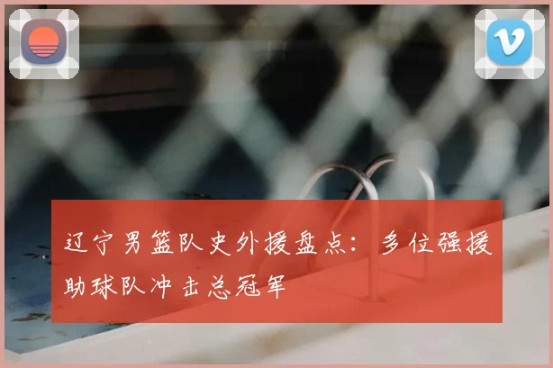 辽宁男篮队史外援盘点:多位强援助球队冲击总冠军